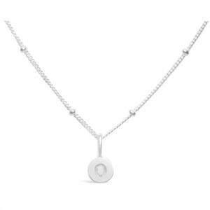NEW STIA women's love letters mini disk letter necklace in silver